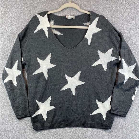 Altar’d State star novelty print sweater loose fit soft S oversize lagenlook art - Picture 1 of 8